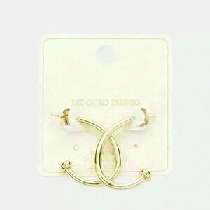 GOLD HALF HOOP EARRINGS